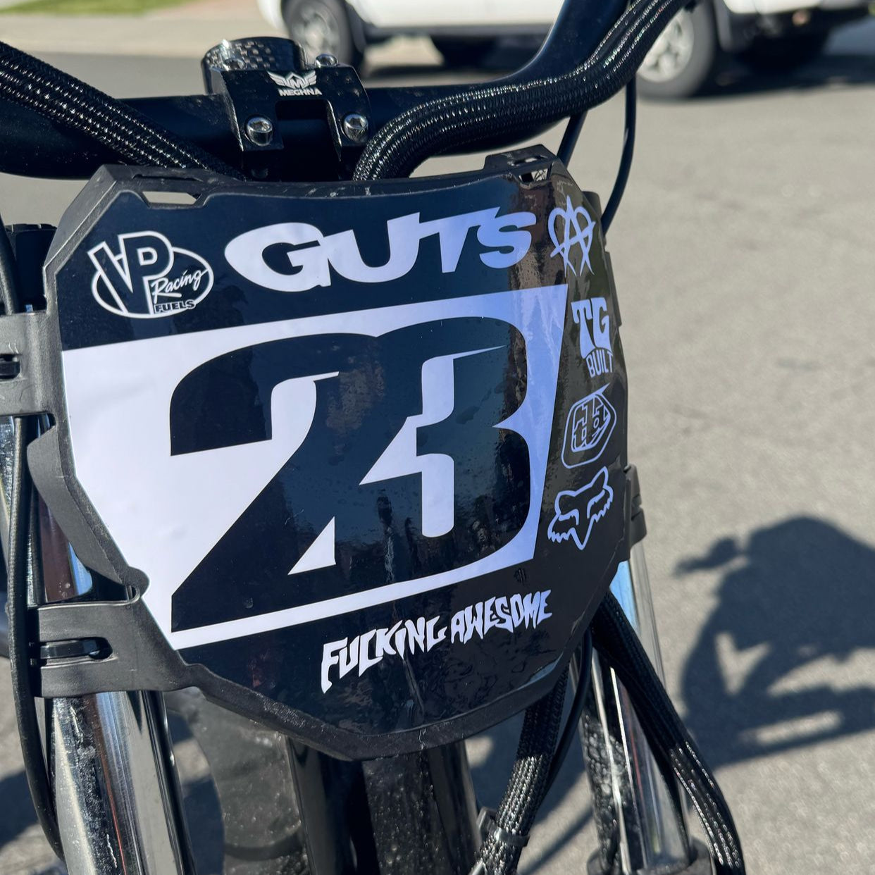 Custom ODI E-Bike Plate Decal