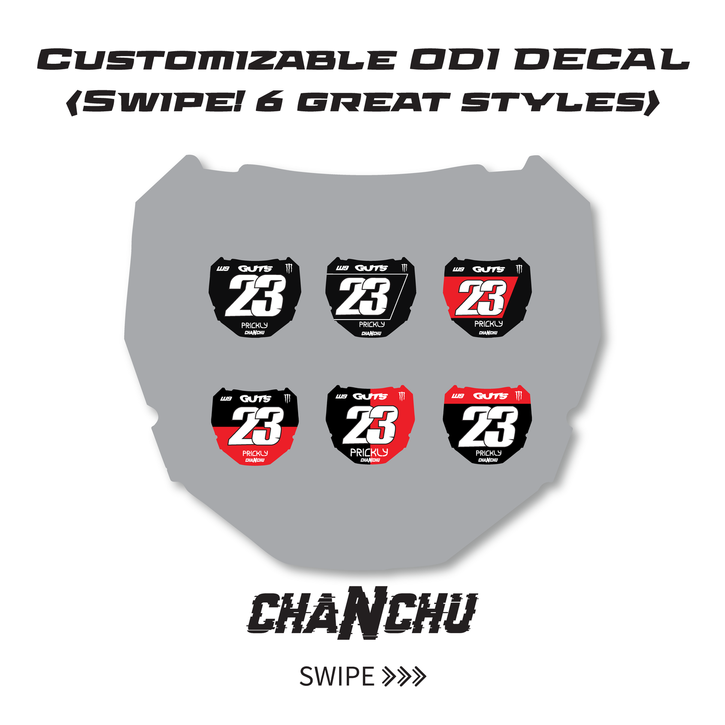 Custom ODI E-Bike Plate sticker